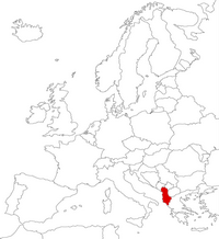 Albania on the map