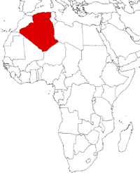 Algeria on the map