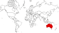 Australia on the map