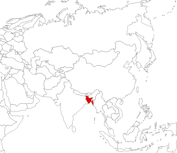 Bangladesh on the map