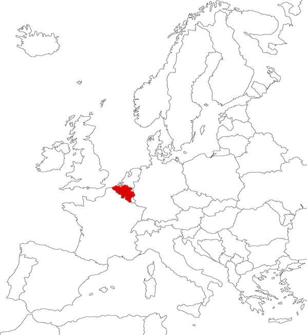 Belgium on the map