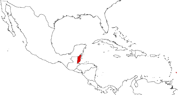 Belize on the map