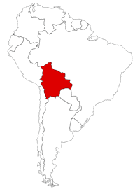 Bolivia on the map