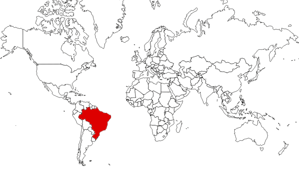 Brazil on the map