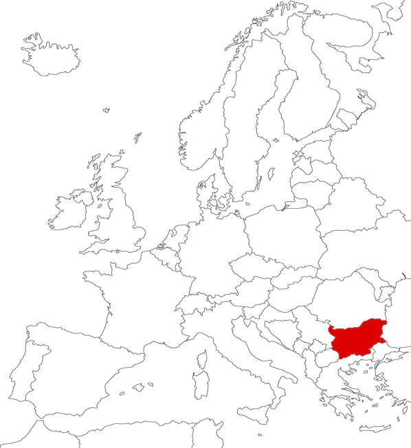 Bulgaria on the map