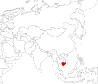 Cambodia on the map