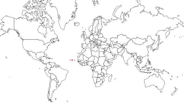 Cape Verde on the map