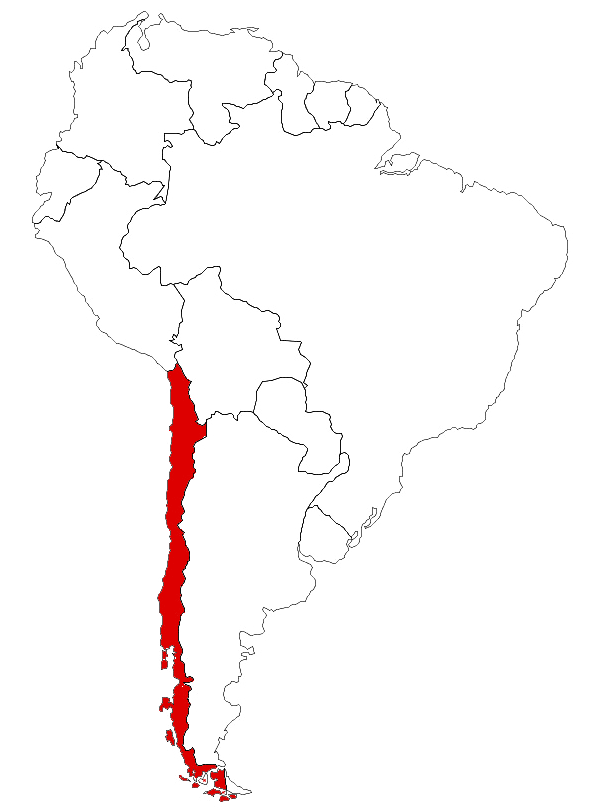 Chile on the map
