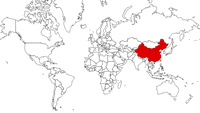 China on the map