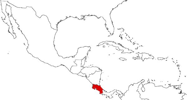 Costa Rica on the map