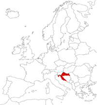 Croatia on the map