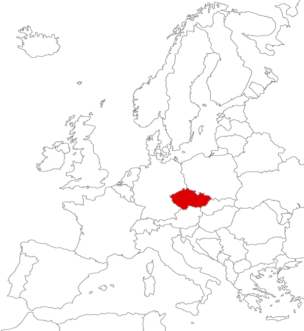 Czech Republic on the map