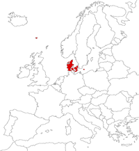 Denmark on the map