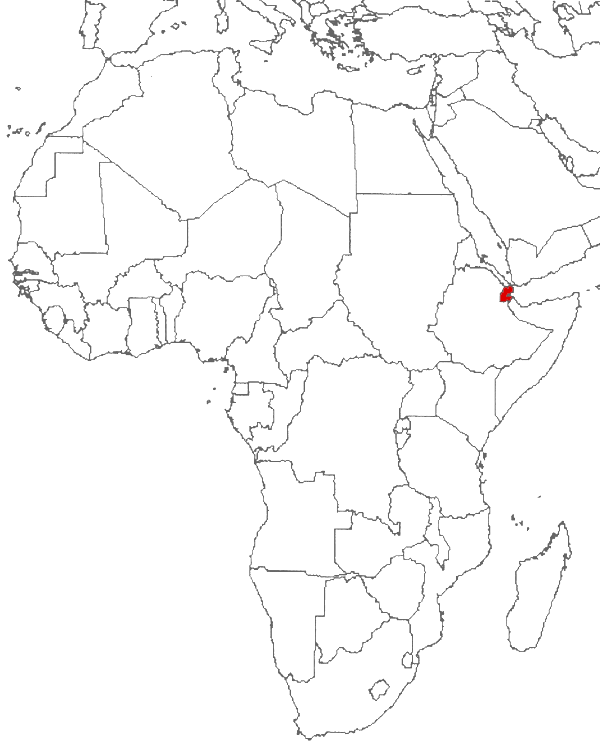 Djibouti on the map
