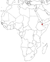 Djibouti on the map