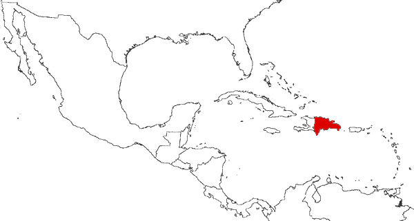 Dominican Republic on the map