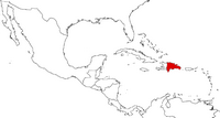 Dominican Republic on the map