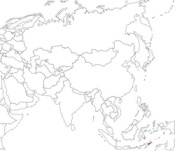 East Timor on the map