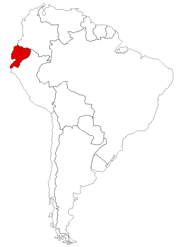 Ecuador on the map