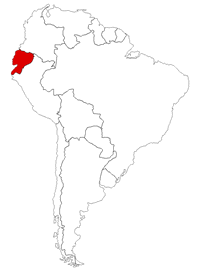 Ecuador on the map
