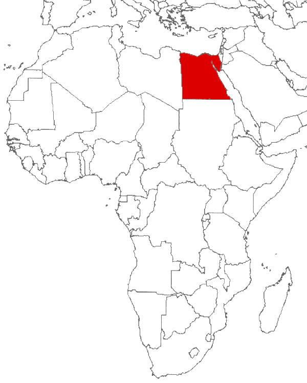 Egypt on the map