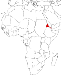 Eritrea on the map