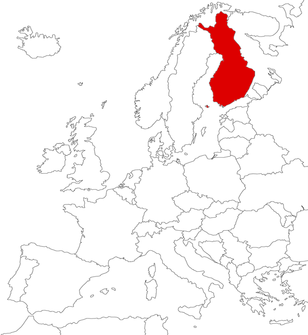 Finland on the map
