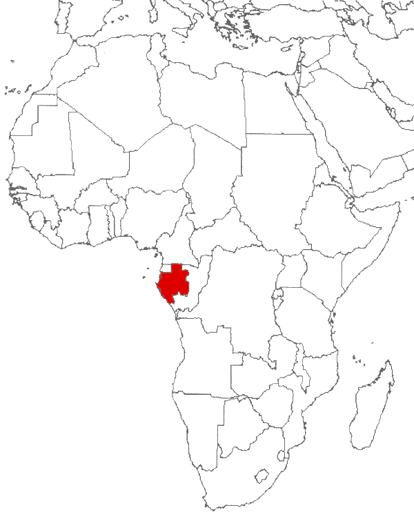 Gabon on the map