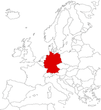 Germany on the map
