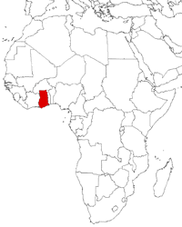Ghana on the map