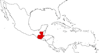 Guatemala on the map