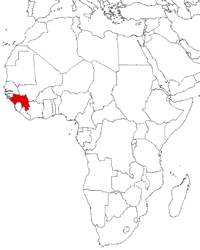 Guinea on the map