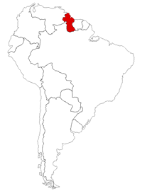 Guyana on the map