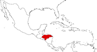 Honduras on the map