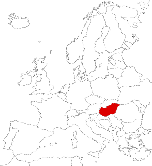 Hungary on the map