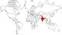 India on the map