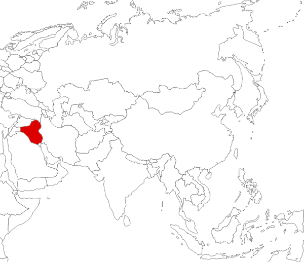 Iraq on the map