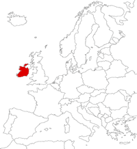 Ireland on the map