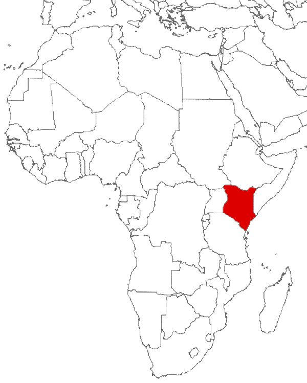 Kenya on the map