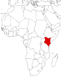 Kenya on the map