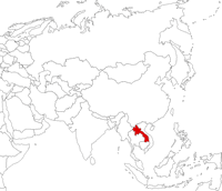 Laos on the map