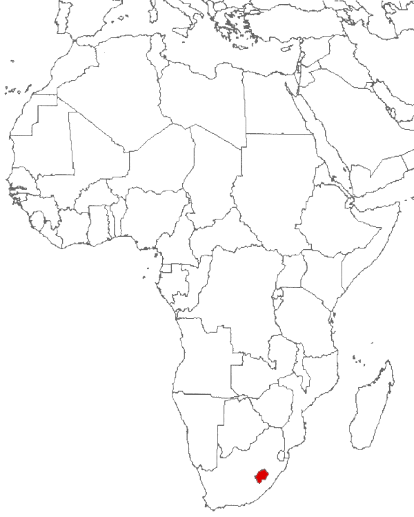 Lesotho on the map