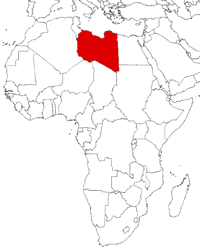 Libya on the map