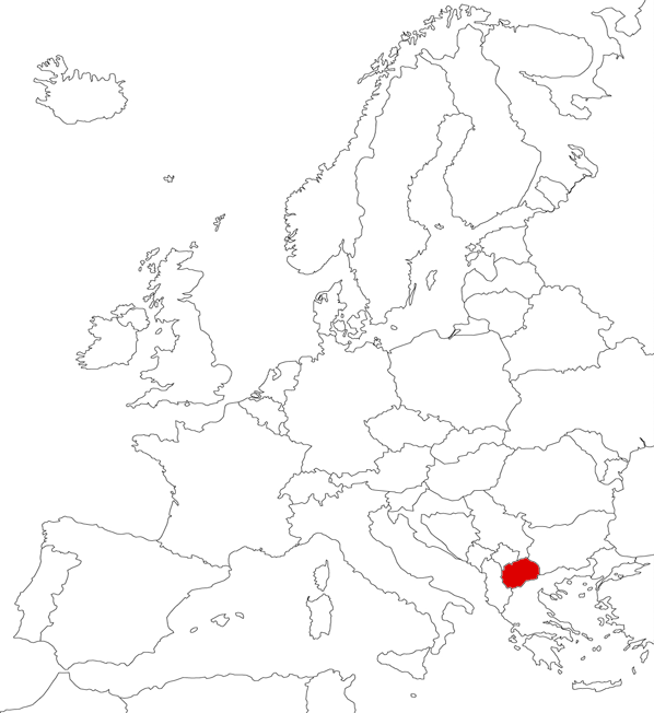 Macedonia on the map