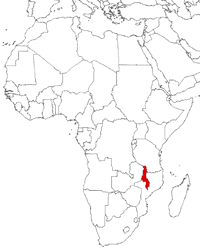 Malawi on the map