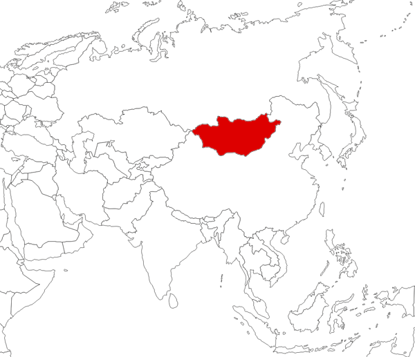 Mongolia on the map