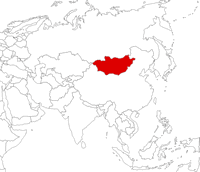Mongolia on the map