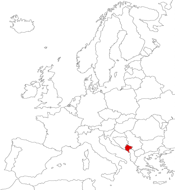 Montenegro on the map