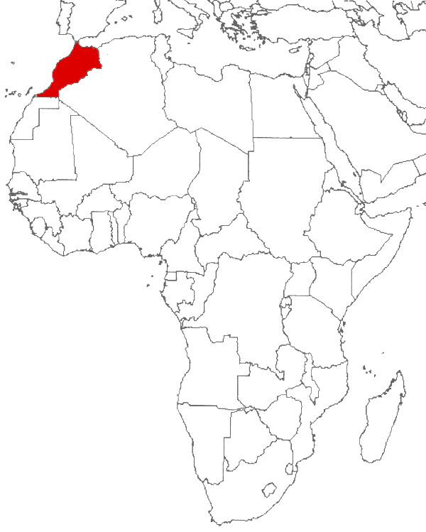 Morocco on the map