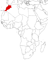 Morocco on the map